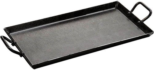 Lodge 18 Inch Pre-Seasoned Carbon Steel Griddle - Exceptional Heat Retention - Versatile for Oven, Gas Stove, Grill, or Campfire - Black