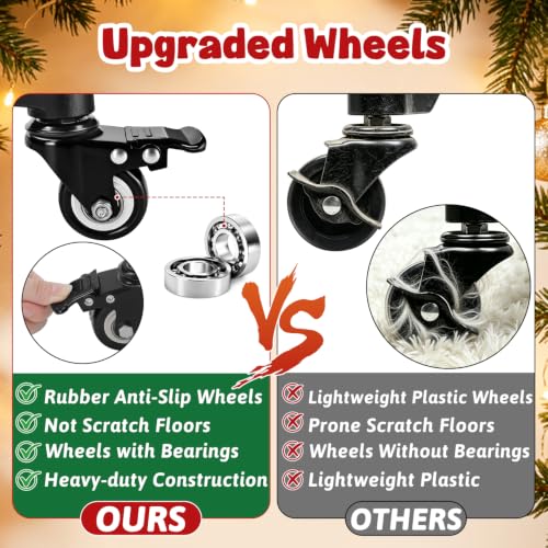 Heavy Duty Rolling Christmas Tree Stand with Wheels for 12 Ft Artificial Tree