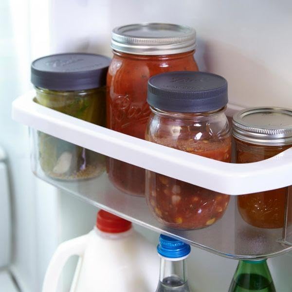 Leak-Proof Plastic Mason Jar Lids - Wide Mouth Storage Covers (12 Pack)