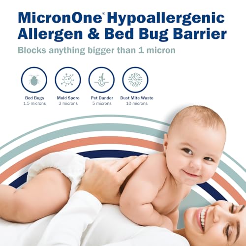 Box Spring Encasement for Allergens & Dust Mites - Water Resistant, MicronOne Barrier (Queen)