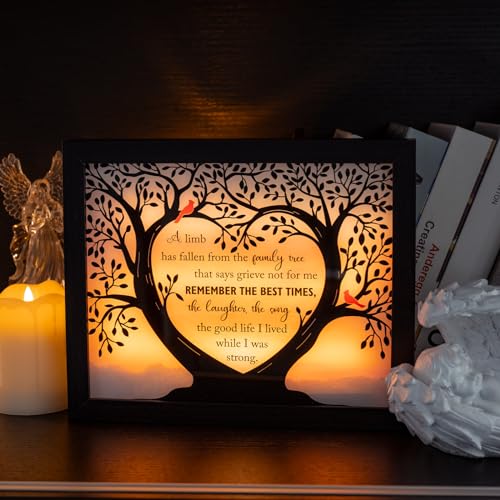LED Memorial Shadow Box Sympathy Gift for Loss of Loved One