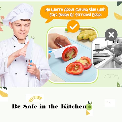 Kids Kitchen Knife Set 6-Piece Safe Toddler Cooking Tools