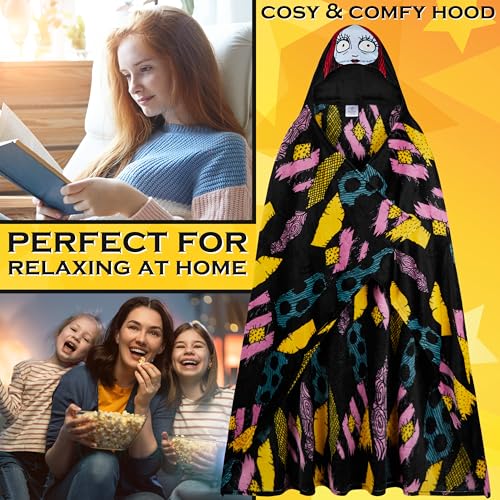 Oversized Hooded Wearable Blanket - Plush Fleece Throw 51x59 Inches