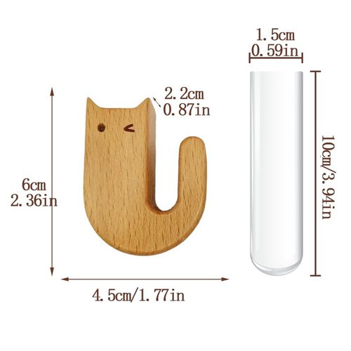 2pcs Cute mini vase Magnets for Fridge - Tiny Cat Whisker Holder, Tiny vase Fridge Magnets | Perfect for Fresh Flowers, Cat Whisker，Herbs, & Makeup Brushes