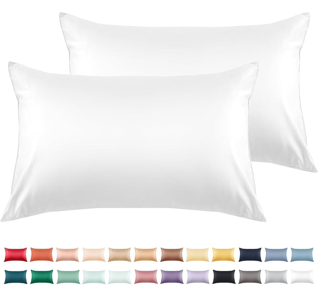 Warmstar King Size Cotton Pillowcases - Set of 2, 600 Thread Count, Soft & Breathable White 20x36 Inches