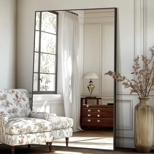 72" x 44" Oversized Full Length Floor Mirror with Aluminum Alloy Frame