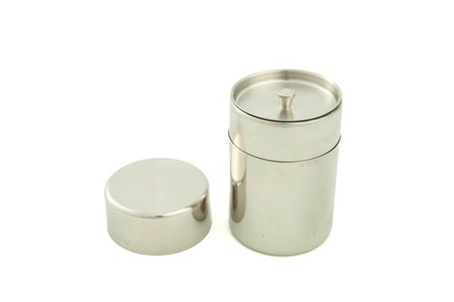 Matcha Tea Canister- Airtight Double Lids Spices Storage Seal Stainless Steel - Tea Bags - Ground and Bean Coffee - Matcha Powder - Tin Canister Can 400 ml