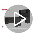 Bestar Logan U-Shaped Office Desk Bundle with Hutch, File Cabinet & Bookcase