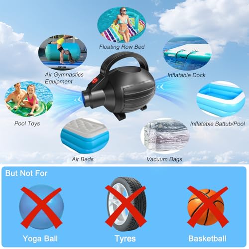 600W Electric Air Pump for Inflatable Gymnastics Mats & Beds