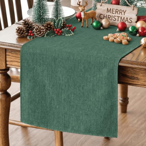 Artoid Mode Forest Green Table Runner 13 x 120 Inch - Seasonal Holiday Kitchen & Dining Decor