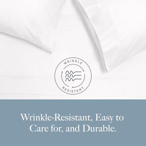 Jennifer Adams Essentials Twin Size Sheet Set 3 Piece, Microfiber Twin Bed Sheets Set - Breathable, Wrinkle & Fade Resistant - Deep Pockets up to 16” for Twin Size Bed(White, Twin)