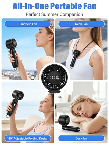 Portable Handheld Turbo Fan 100-Speed Rechargeable Mini Fan