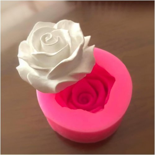 8 PCS Blooming Rose Flower Silicone Molds - Chocolate & Candy Mold, Wedding Cake Decorating Tools, Fondant Sugarcraft Cake Molds