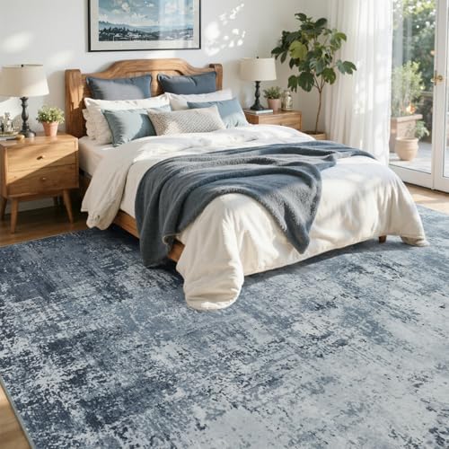 6x9 Ft Large Abstract Area Rug, Washable Non-Slip Floor Carpet for Living Room