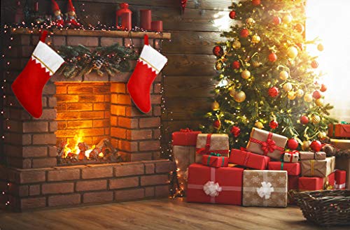 Red Felt Christmas Stockings with White Cuff & Gold Trim - 12-Pack