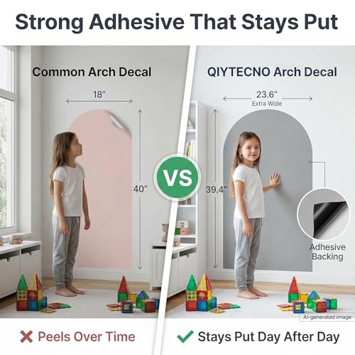 Magnetic Arch Wall Decal Large Peel-and-Stick Chalkboard for Kids