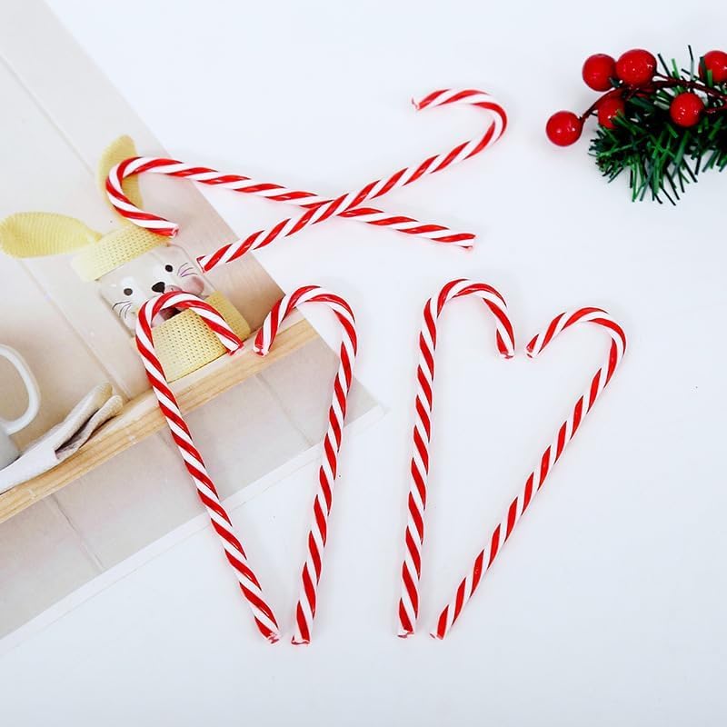 Baiinjiene 32pcs Red & White Candy Cane Ornaments, 12cm Christmas Tree Decorations