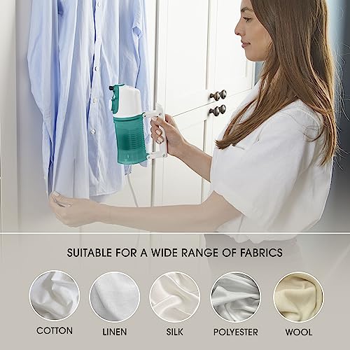 Conair Travel Steamer for Clothes - Mini Portable Fabric Steamer, Dual Voltage, Green