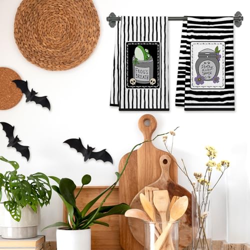 Halloween Nightmare Before Christmas Kitchen Towels, 3-Pack Funny Dish Cloths & Hand Towels