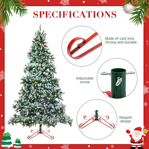 Adjustable Metal Christmas Tree Stand for 4 to 8 ft Artificial Trees