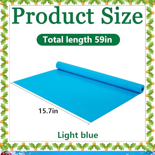 59" x 15.7" Christmas Village Ocean Display Mat, Miniature Landscape Pad