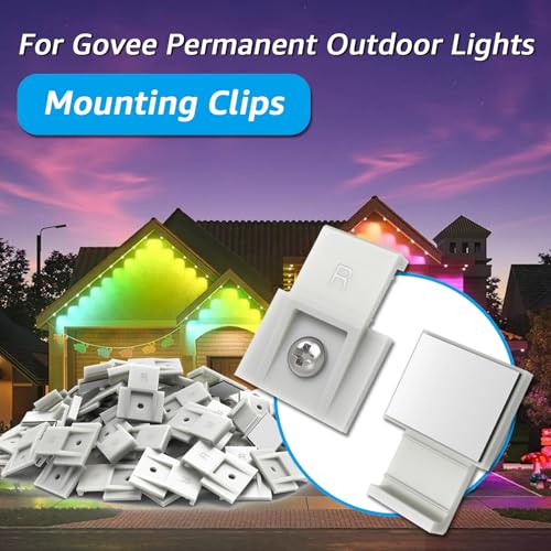 150pcs Outdoor LED Light Mounting Clips with Screws for Extension Cords