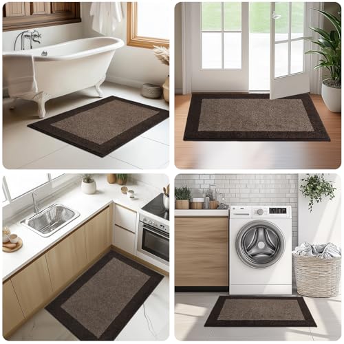 Non-Slip Kitchen Rug 24" x 36" - Washable Absorbent Floor Mat