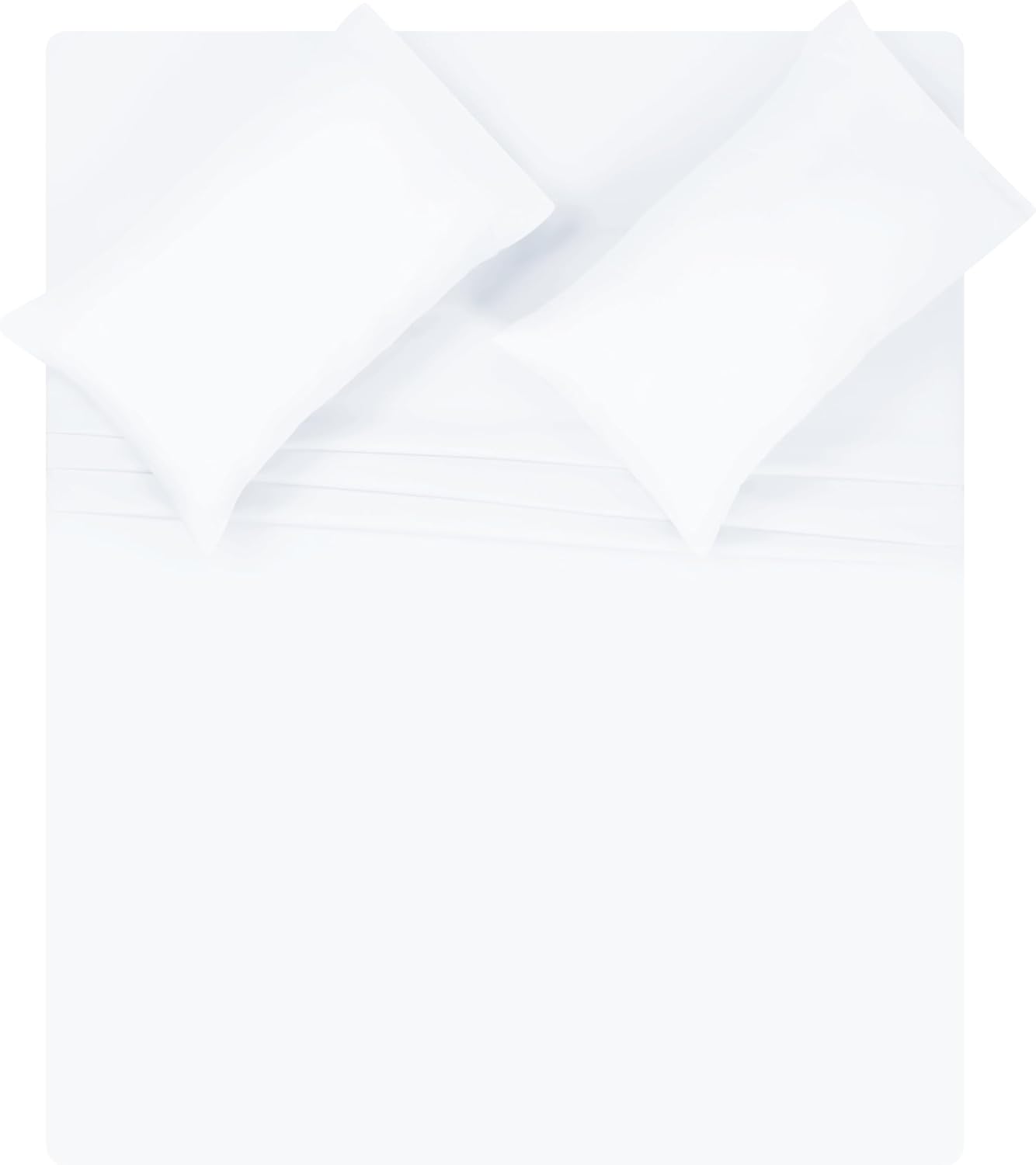 Queen Sheet Set - Ultra Soft Double Brushed Microfiber Bedding | 4-Piece Deep Pocket, Wrinkle-Free, Easy Care - White