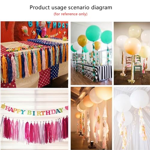 DIY Tissue Paper Tassel Garland Kit - 15 Pieces, Hot & Light Pink