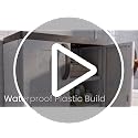 2-Door Waterproof Plastic Storage Cabinet with Adjustable Shelves, 29-Inch