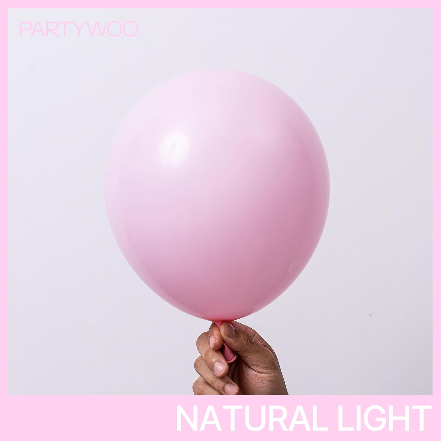 PartyWoo Light Pink Balloon Arch Kit - 85 Pcs in Various Sizes for Baby Shower & Birthday Decor