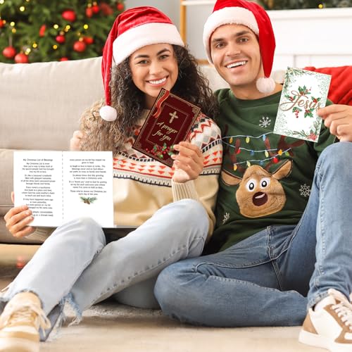 Motiskyy Religious Christmas Cards with Envelopes - Catholic Prayer Gift Set