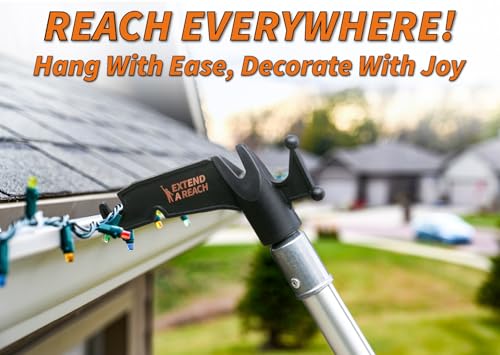 12ft Telescopic Extension Pole with Utility Hook for Hanging Lights