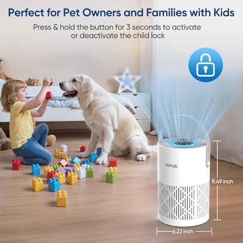 True HEPA Air Purifier for Home and Bedroom with Quiet Sleep Mode