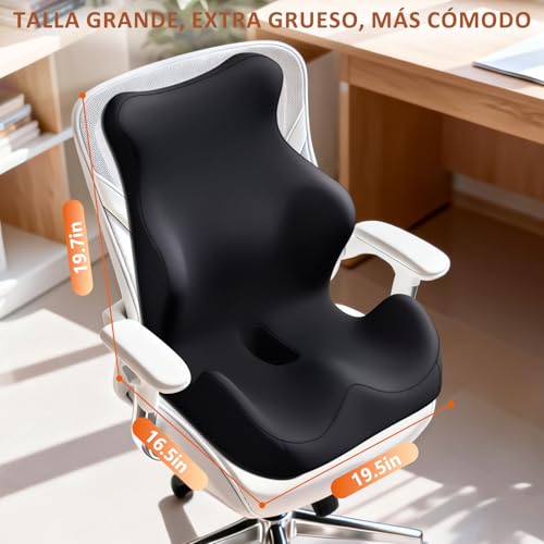 Lumbar Support Pillow and Seat Cushion for Office Chairs