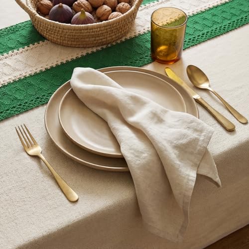 Horaldaily Dark Green Heavy Weight Rectangular Table Cloth 60x104 Inches