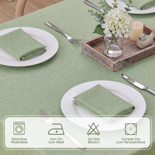 Waterproof Linen Textured Rectangular Tablecloth - Stain & Wrinkle Resistant