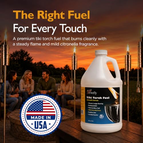 Citronella Tiki Torch Fuel & Low Smoke Lamp Oil - Clean Burn (1 Gallon, 2 Pack)