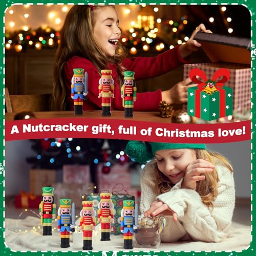 Chunful 60 Pcs Mini Nutcracker Figurines Christmas Party Favors Holiday Decor