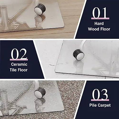 Clear PVC Hardwood Floor Protector Mat - 2mm Thick Waterproof Vinyl Rug