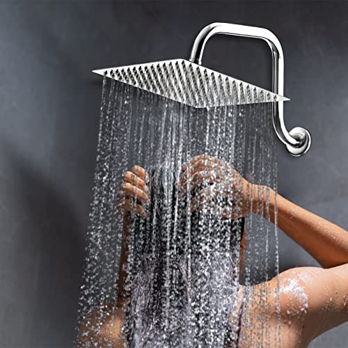 10-Inch High-Pressure Rain Shower Head, Stainless Steel Square Showerhead