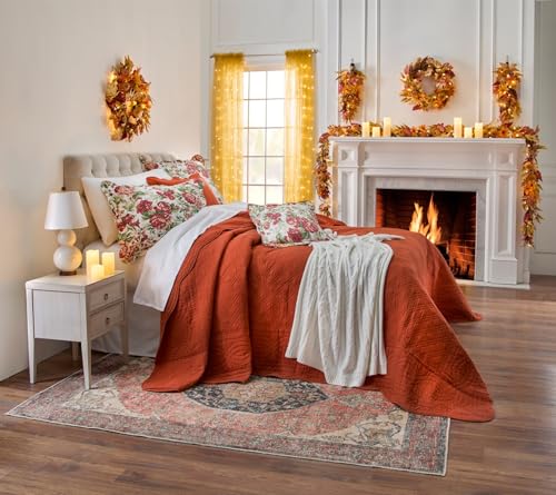 100% Cotton Oversized Bedspread - Florence Collection, Twin, Ecru