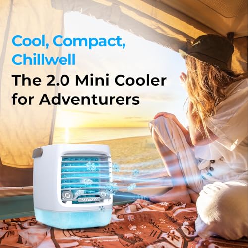 Portable Evaporative Air Cooler 4-Speed Personal Swamp Cooler and Humidifier