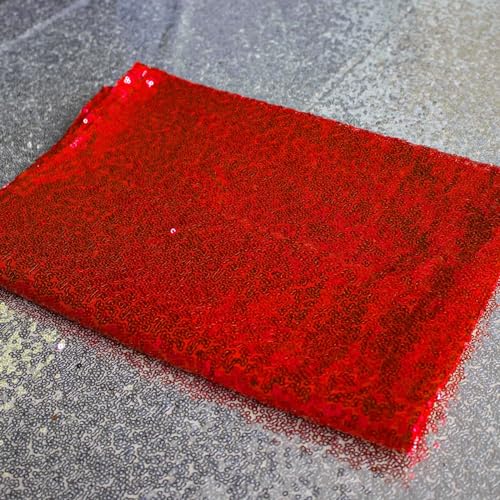 JYFLZQ Red Sequin Table Runner 12x72 inches - 5 Pack