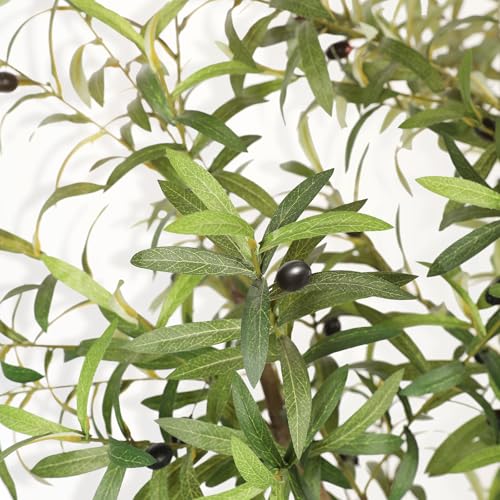 7ft Faux Olive Tree with Realistic Leaves for Home Decor