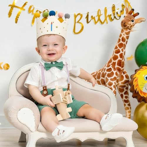 Personalized 1st Birthday Crown Headband for Baby Boy & Girl