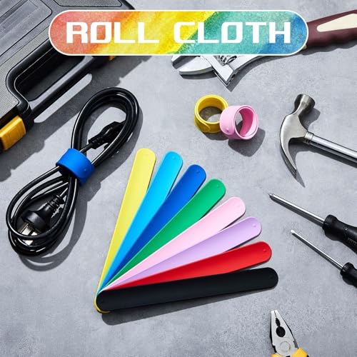 32 Pcs Wrapping Paper Roll Holder Clips Silicone Slap Bands