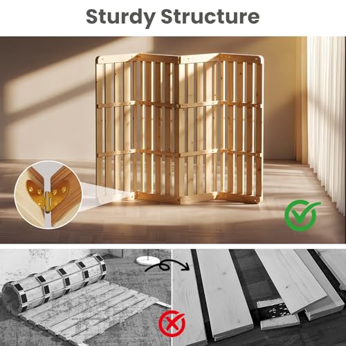 Foldable Solid Wood Floor Bed Frame for Twin Mattress - Tatami Style