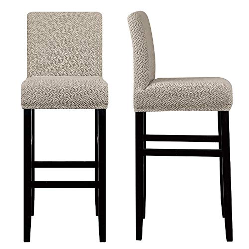 Stretchable Bar Stool Covers Set of 2 - Removable & Washable