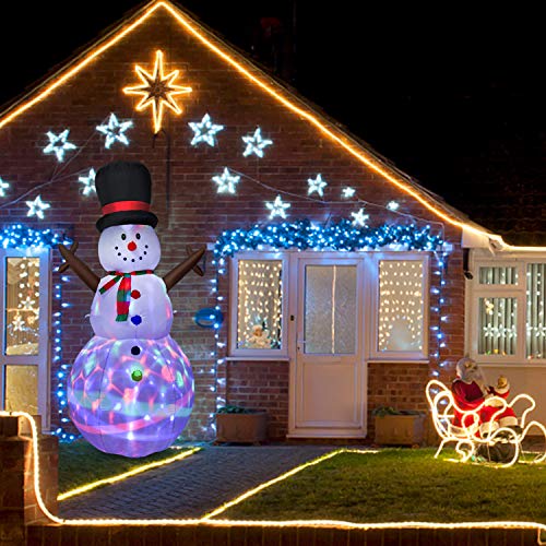 8FT Inflatable Christmas Snowman with LED Lights Indoor Outdoor Holiday Decoration